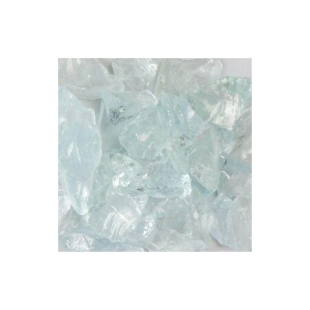 American Specialty Glass Recycled Chunky Glass, Crystal Teal - Small - 0.25-0.5 in. - 1 lbs LCRTEALS-1